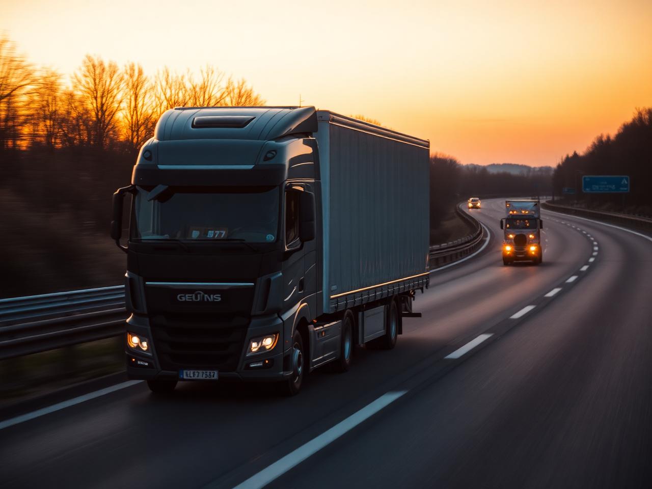 Lkw der PFZ Import-Export GmbH auf der Autobahn